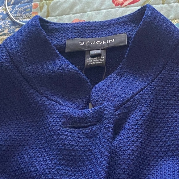 St. John Navy Jacket And Sheath Dress With Silver Buttons With Tags Never Worn 6 - Picture 13 of 14